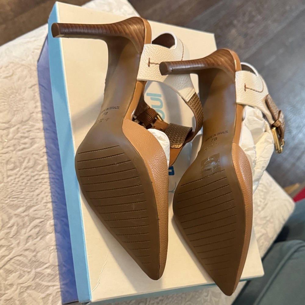 Tan and Brown Women's Heels - Picture 3 of 4